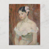 Meisje met een bloem in haar haar | Berthe Morisot Briefkaart (Voorkant)