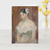 Meisje met een bloem in haar haar | Berthe Morisot Kaart (Gele Bloem)