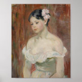 Meisje met een bloem in haar haar | Berthe Morisot Poster (Voorkant)
