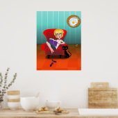 Meisje met een boek poster (Keuken)