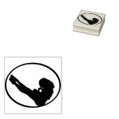 Meisje met een boek rubberstempel (Gestempeld)