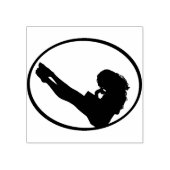 Meisje met een boek rubberstempel (Afrduk)