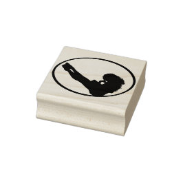 Meisje met een boek rubberstempel