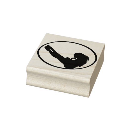 Meisje met een boek rubberstempel (Stempel)