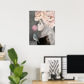 Meisje met een bruin, artiestenarchief poster (Thuiskantoor)