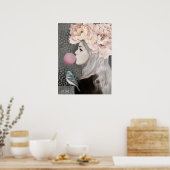 Meisje met een bruin, artiestenarchief poster (Keuken)