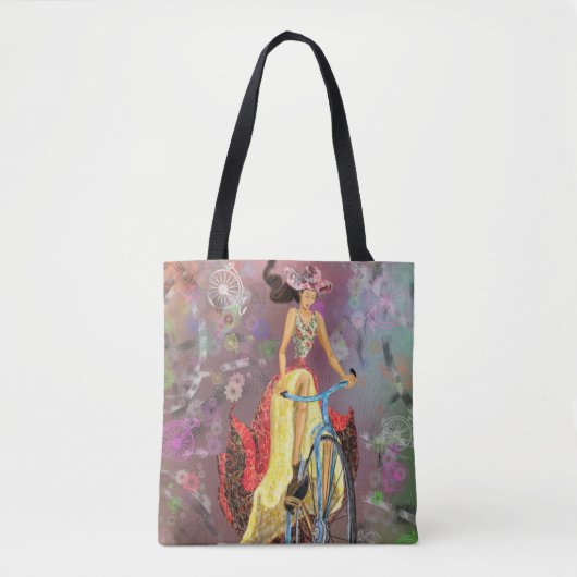 Meisje met een Canvas tas - Art Painting (Voorkant)