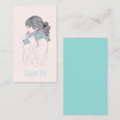Meisje met een coole, sjieke afbeelding notitiekaartje (Voorkant / Achterkant)