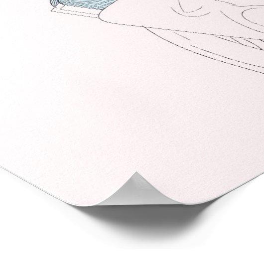 Meisje met een coole, sjieke afbeelding poster (Hoek)