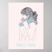 Meisje met een coole, sjieke afbeelding poster (Voorkant)