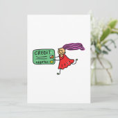Meisje met een creditcard Kaart (Staand voorkant)