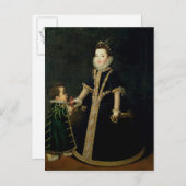 Meisje met een dwerg, dat een portret zou zijn briefkaart (Voorkant / Achterkant)