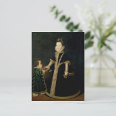 Meisje met een dwerg, dat een portret zou zijn briefkaart (Staand voorkant)