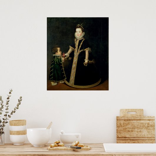 Meisje met een dwerg, dat een portret zou zijn poster (Keuken)