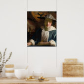 Meisje met een fluit, beroemd schilderij poster (Keuken)