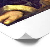 Meisje met een fluit van Johannes Vermeer Poster (Hoek)