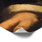 Meisje met een fluitje van Johannes Vermeer Poster (Hoek)