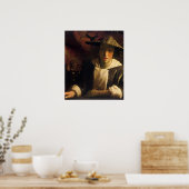 Meisje met een fluitje van Johannes Vermeer Poster (Keuken)