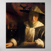 Meisje met een fluitje van Johannes Vermeer Poster (Voorkant)