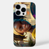 Meisje met een Frisbee in een stad van de toekomst Case-Mate iPhone Case (Achterkant)