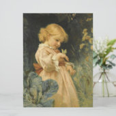 Meisje met een gele vlinder (door Frederick Morgan Kaart (Staand voorkant)