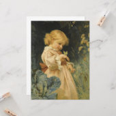 Meisje met een gele vlinder (door Frederick Morgan Kaart (Voorkant / Achterkant in situ)