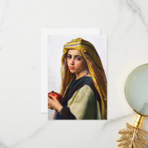 Meisje met een granaatappel van William Bouguereau Bedankkaart