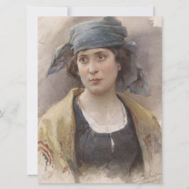 Meisje met een groene hoofddoek (door Ludwig Passi Kaart