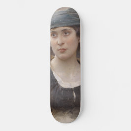 Meisje met een groene hoofddoek (door Ludwig Passi Persoonlijk Skateboard
