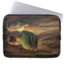 Meisje met een groene sjaal (door Joseph DeCamp) Laptop Sleeve