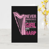 Meisje met een harp kaart (Gele Bloem)