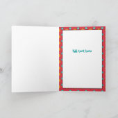 meisje met een hart feestdagen kaart (Binnen)