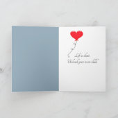 Meisje met een hartballon voor 60ste verjaardag kaart (Binnen)