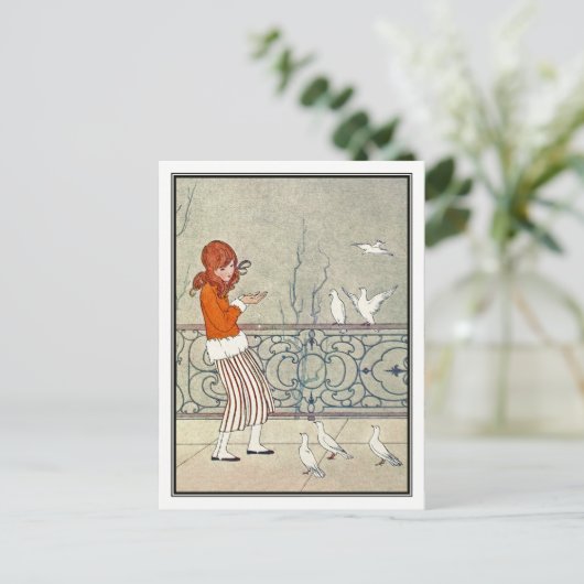  meisje met een hond. Willebeek Le Mair Briefkaart (Staand voorkant)