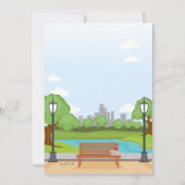 Meisje met een honden-uitnodiging kaart (Achterkant)