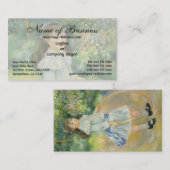 Meisje met een Hoop van Pierre Auguste Renoir Visitekaartje (Voorkant / Achterkant)