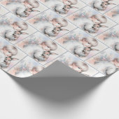 Meisje met een huisdier Bunny Cadeaupapier (Hoek)