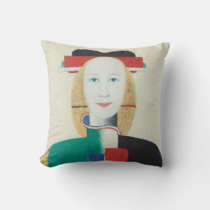 Meisje met een kam in haar haar kussen