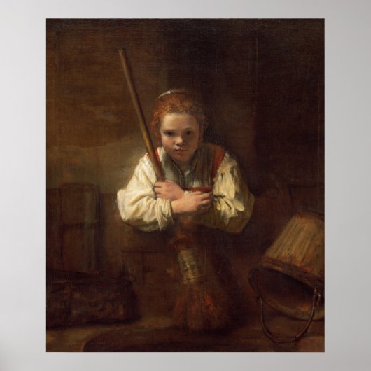 Meisje met een kamer - Rembrandt Fine Art-Poster Poster (Voorkant)