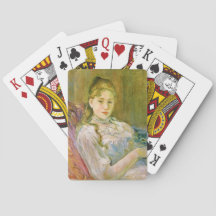 Meisje met een kat (door Berthe Morisot)