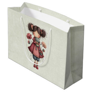 Meisje met een kikkerpop Schattig en grillig Groot Cadeauzakje