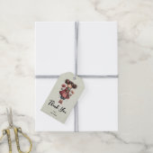 Meisje met een kikkerpop Schattig Whimsical - Fees Cadeaulabel (Met Touw)