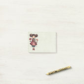 Meisje met een kikkerpop Schattig Whimsical Post-it® Notes (Op bureau)