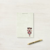 Meisje met een kikkerpop Schattig Whimsical Post-it® Notes (Op bureau)