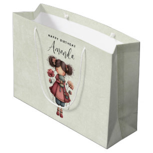 Meisje met een kikkerpop Schattige Whimsical Verja Groot Cadeauzakje
