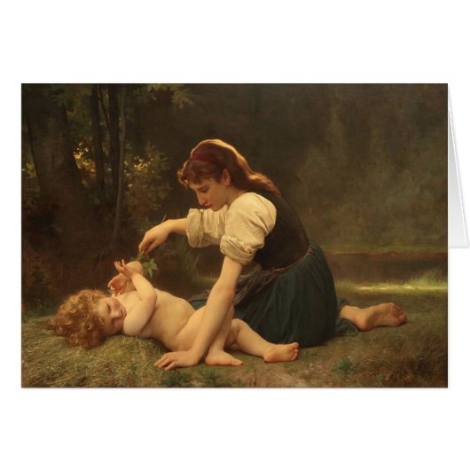 Meisje met een Kind door Bouguereau 1881 (Voorkant Horizontaal)
