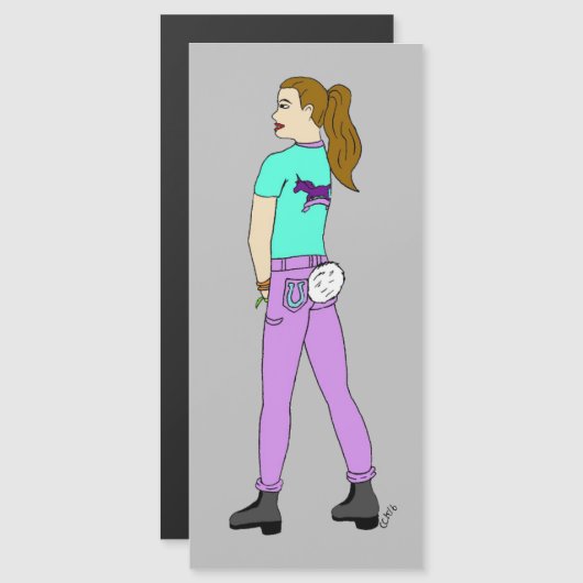 meisje met een konijnenstaart (Voorkant / Achterkant)