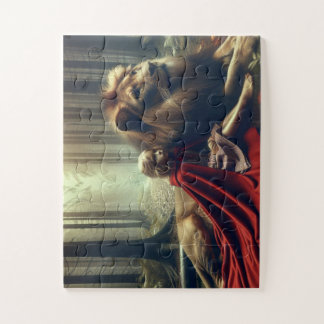 Meisje met een leeuw legpuzzel