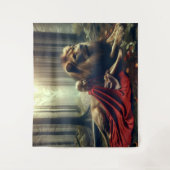 Meisje met een leeuw wandkleed (Voorkant)