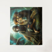 Meisje met een leeuw wandkleed (Voorkant)